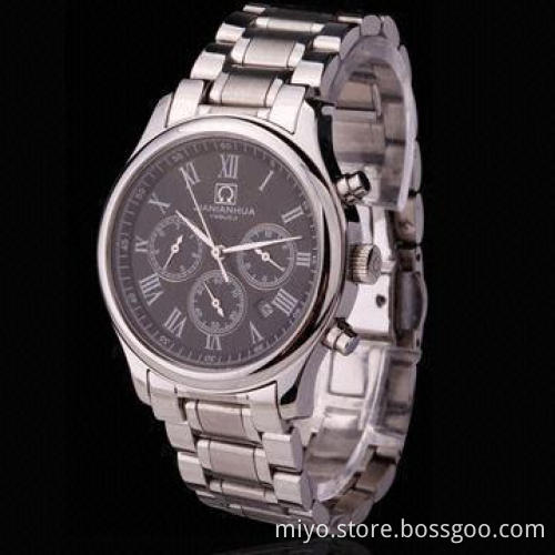 Men's Style Skeleton Automatic Watch in Stainless Steel Case and Band, 3ATM WRC